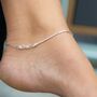 Thin Smooth Rope Chain Payal Anklet, thumbnail 2 of 6