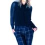 Lauren Silk Shirt With Sheer Chiffon Sleeves In Black, thumbnail 4 of 4