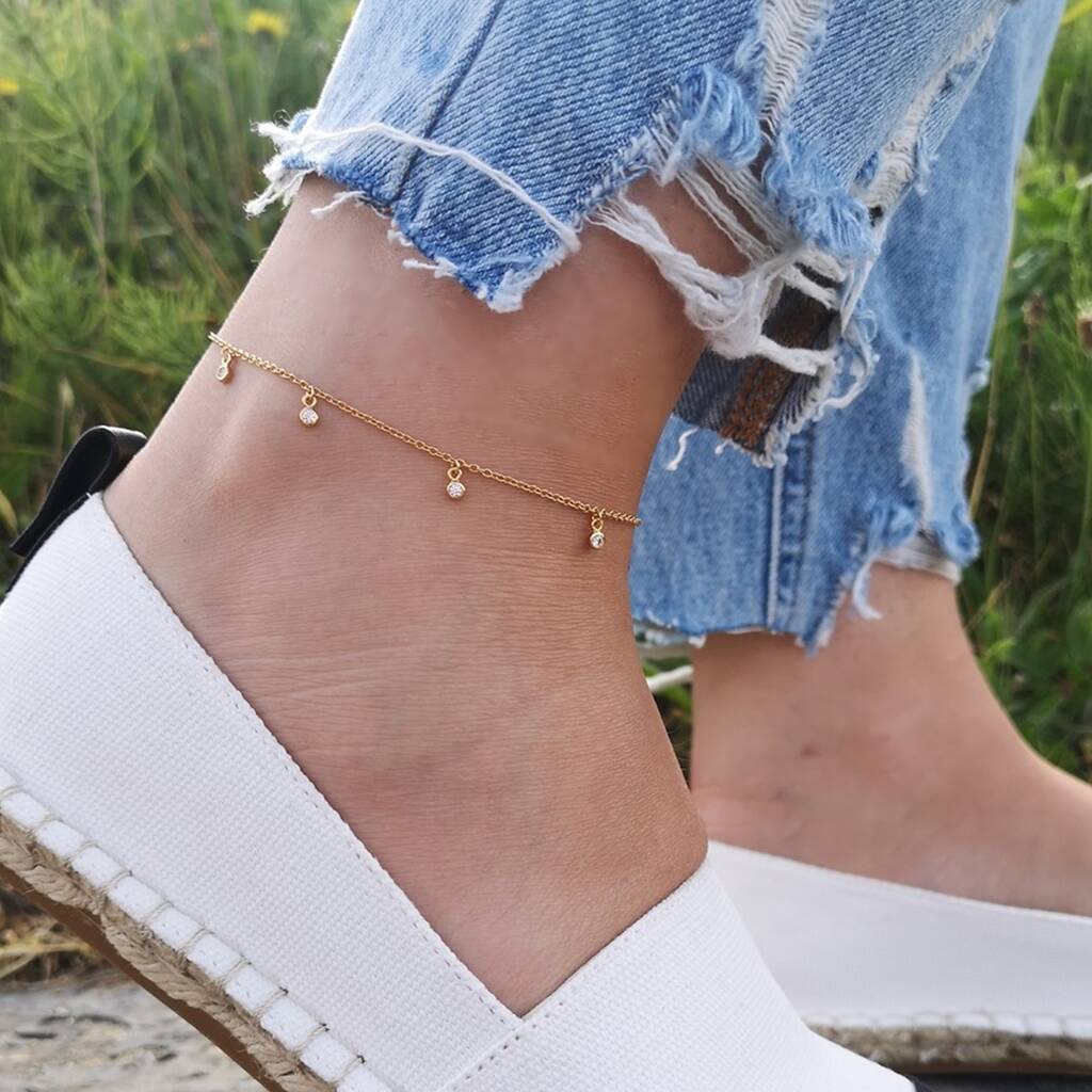 Anklet With Sparkle Drops By Scream Pretty
