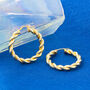 Thick Spiral Hoop Earrings In Gold Plate Or Silver, thumbnail 1 of 4