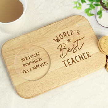 Personalised 'World's Best' Wooden Coaster Tray, 7 of 12