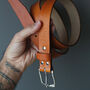 Personalised Leather Belt In Tan, thumbnail 3 of 10