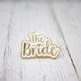 The Bride And The Groom Wedding Enamel Lapel Pin Set, thumbnail 6 of 12