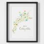 Map Of The Cotswolds Art Print, thumbnail 2 of 6