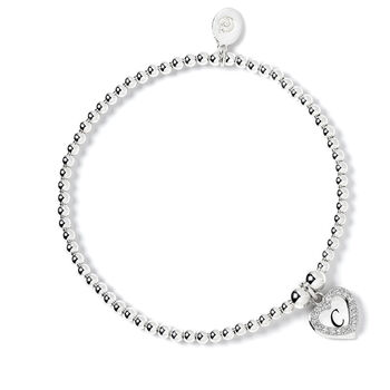 Personalised Sterling Silver Crystal Heart Bracelet, 5 of 8