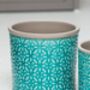 Turquoise Moroccan Ceramic Planter With Asparagus Fern, thumbnail 2 of 3