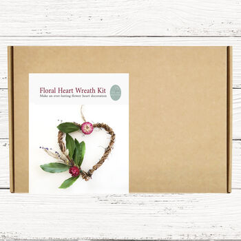 Make A Dried Flower Heart Wreath Kit, 2 of 9
