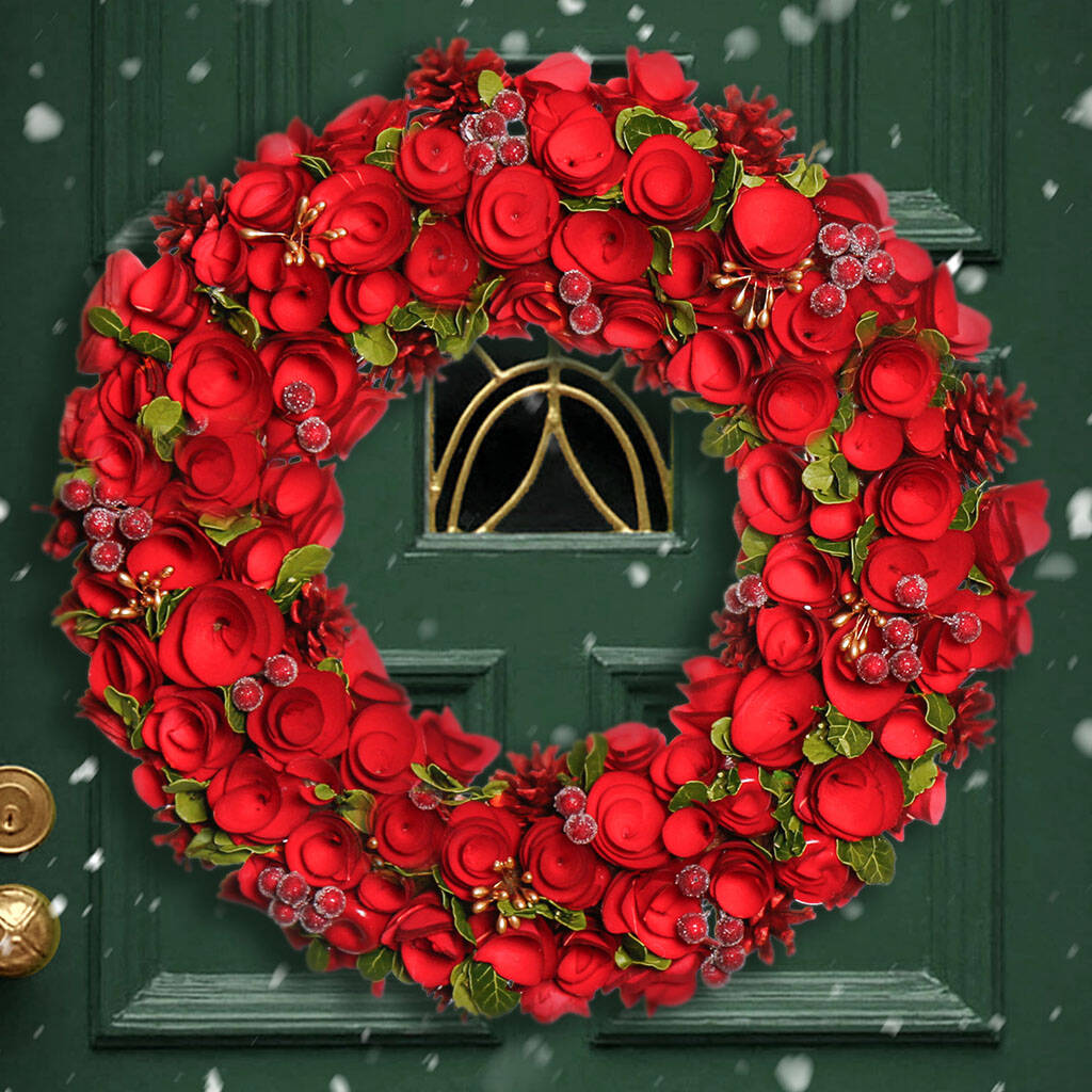 Giant Christmas Wishes Front Door Wreath, 1 of 6