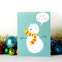 Mini Christmas Snowman Card, thumbnail 4 of 5