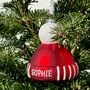 Personalised Bobble Hat Glass Tree Decoration With Gift Box, thumbnail 1 of 3