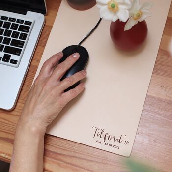 Personalised Premium Leather Mouse Pad, Anniversary, 6 of 7