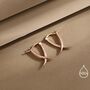 Minimalist Sterling Silver Tusks Hoop Earrings, thumbnail 7 of 11