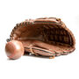 Vintage Full Cowhide Leather Baseball Glove And Ball, thumbnail 5 of 10