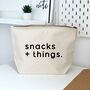 Snacks And Things Zipped Bag Storage Lunch Pouch, thumbnail 1 of 4