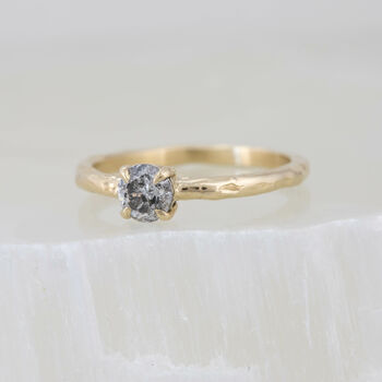 'Giselle' Salt And Pepper Diamond Engagement Ring, 9 of 11