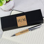 Personalised Initial And Name Cork Pen Set, thumbnail 1 of 3