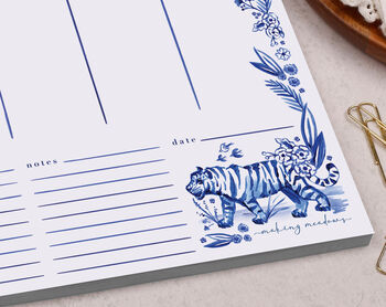 Blue Tiger Weekly Desk Planner Pad, 2 of 4