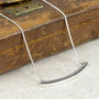 Minimalist Sterling Silver Bow Necklace, thumbnail 3 of 4