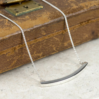 Minimalist Sterling Silver Bow Necklace, 3 of 4