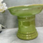 Green Ceramic Garden Birdbath Bird Feeder – 28cm, thumbnail 6 of 9