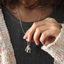 Sardine Fish Necklace In Silver, thumbnail 5 of 6