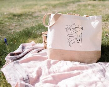 Personalised Horse Tote Bag – Custom Equestrian Bag, 3 of 3