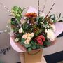 Winter Florist Choice Hand Tied Fresh Flower Bouquet, thumbnail 2 of 7