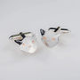 Cat Cufflinks Silver And Gold, thumbnail 1 of 3