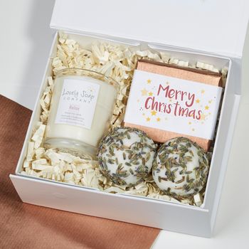 Merry Christmas Aromatherapy Bath Gift Set By Lovely Soap Company