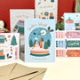 Set Of Six Christmas Cards Recycled, thumbnail 4 of 9