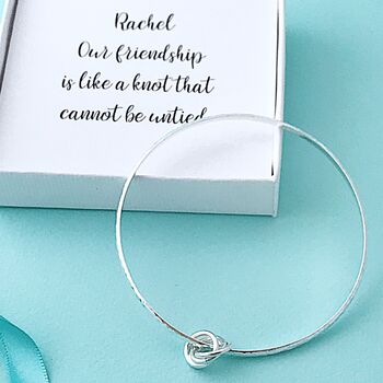 Personalised Friendship Knot Bangle, 2 of 5