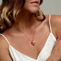 Scroll Heart Urn Necklace 18 K Rose Gold Plated Silver, thumbnail 2 of 8