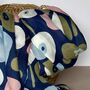 Paint Splodge Floral Print Scarf In Navy Blue, thumbnail 2 of 4