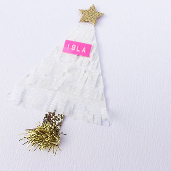Personalised White Christmas Tree Greeting Card, 2 of 2