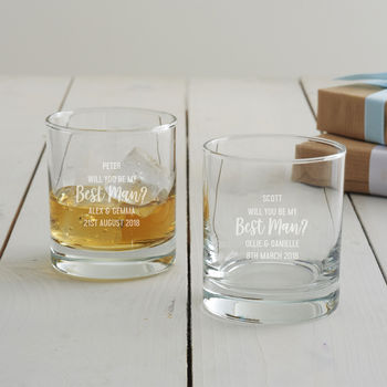 Personalised ‘Will You Be My Best Man?’ Glass, 6 of 10