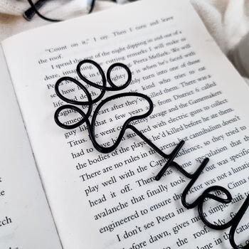 Personalised Paw Print Name Bookmark, 3 of 7