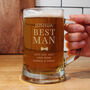 Groom Gifts Personalised Engraved Pint Tankard For Best Man, thumbnail 1 of 11