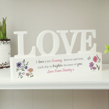 Personalised Wild Flowers Love Ornament, 4 of 5