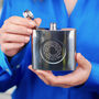 Personalised Spiral Engraved Hip Flask, thumbnail 1 of 9