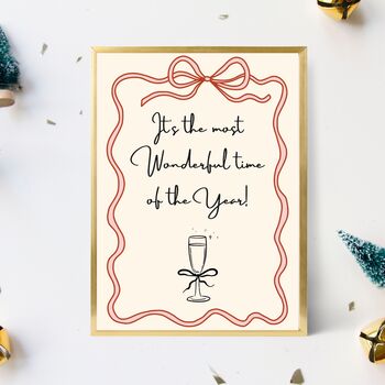 A4 Christmas Art Print, It's The Most Wonderful Time Of The Year, 2 of 5