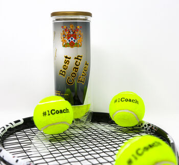 Gift Your Sports Coach Message Tennis Balls, 2 of 10