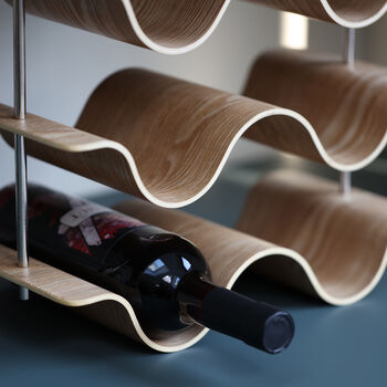 Curved Birch Plywood Wine Rack, 8 of 11