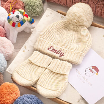 Personalised Baby’s First Christmas Blanket – Cosy Knit, 3 of 12