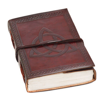Indra Celtic Trinity Knot Leather Journal, 8 of 11