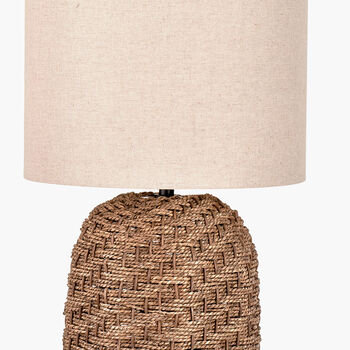 Brown Woven Seagrass Floor Lamp, 5 of 8