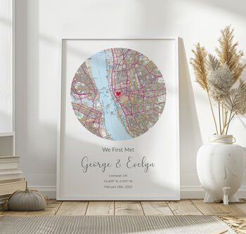 The Place We Met Ordnance Survey Explorer Personalised Map Print Couples Valentines Gift, 2 of 12
