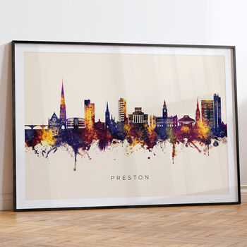 Preston Skyline Cityscape Art Print, 6 of 12