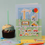 Construction Birthday Card With Stickers, thumbnail 1 of 4