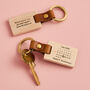 Personalised Fifth Wedding Anniversary Wooden Keyring, thumbnail 2 of 4