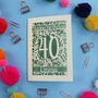 Personalised 40th Birthday Card Papercut Flower Design, thumbnail 7 of 11